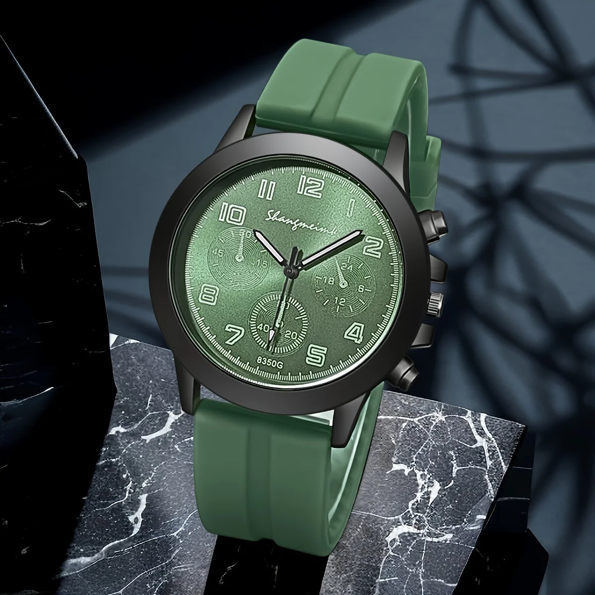 Fashion Arabic Dial Men Quartz Watch Casual Silicone Band Male's Sports Wristwatch Reloj Hombre