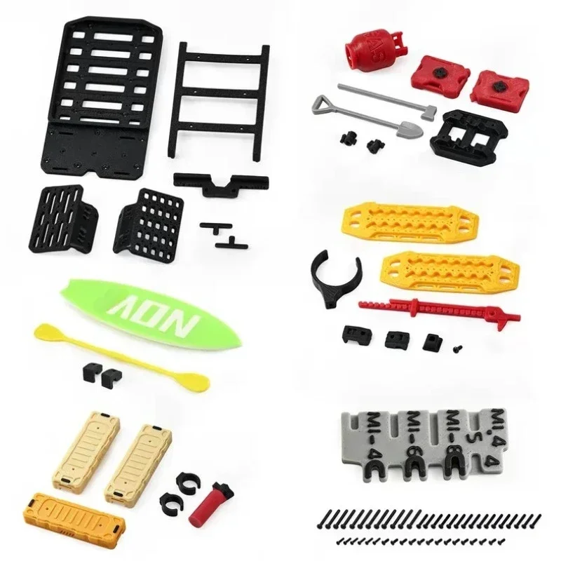 Full Set RC Mood Parts Scale Decorative Accessories for Axial SCX30 1/30 Jeep Wrangler RC Rock Crawler Car Upgrade Mod Parts