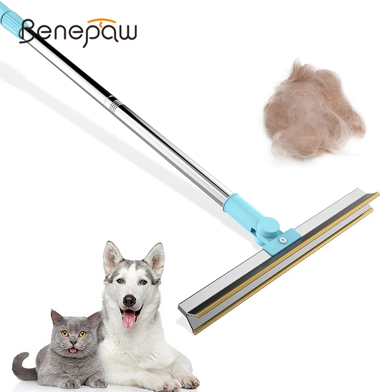 

Benepaw Pet Hair Removal Rake Dog Cat Fur Remover For Couch Clothes Rugs Carpet Long Handle Telescopic Metal Edge Cleaning Tool