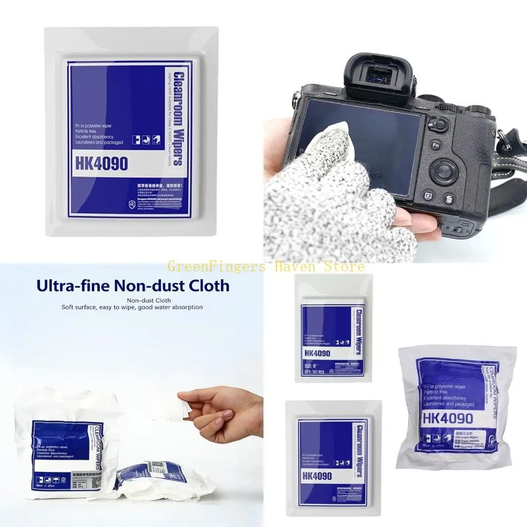 F68D 100Pcs Soft No Shedding Wipes for Computer Screens and