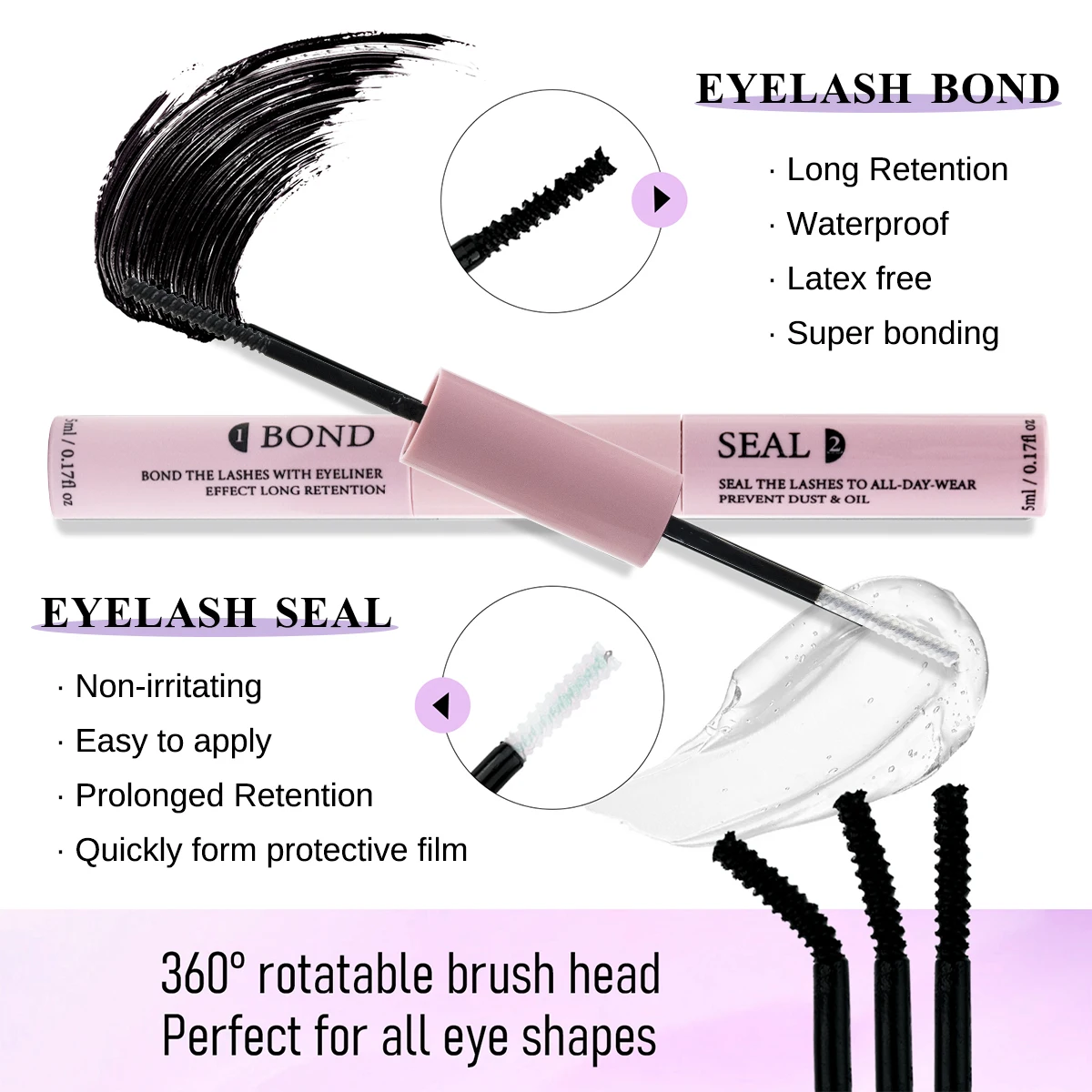 ARTSTAR Wimpern-Cluster-Set Wimpernverlängerungs-Kit mit Einzelwimpern 8-16mm Komplettset Inklusive Wimpernkleber und Versiegelung für Zuhause