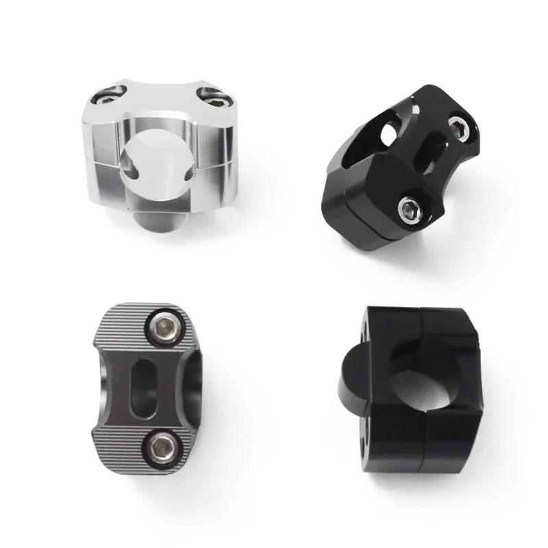 Universal 22mm to 28mm Aluminum CNC Steering Column Handlebar Mount Top & Lower Control Handle Pressure Block Transfer Code