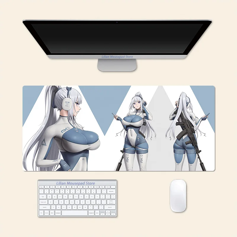 Sexy AK-12 Girls' Frontline Anime Large Mouse Pad Office Mousepad Creative Game Desk Mat Gift