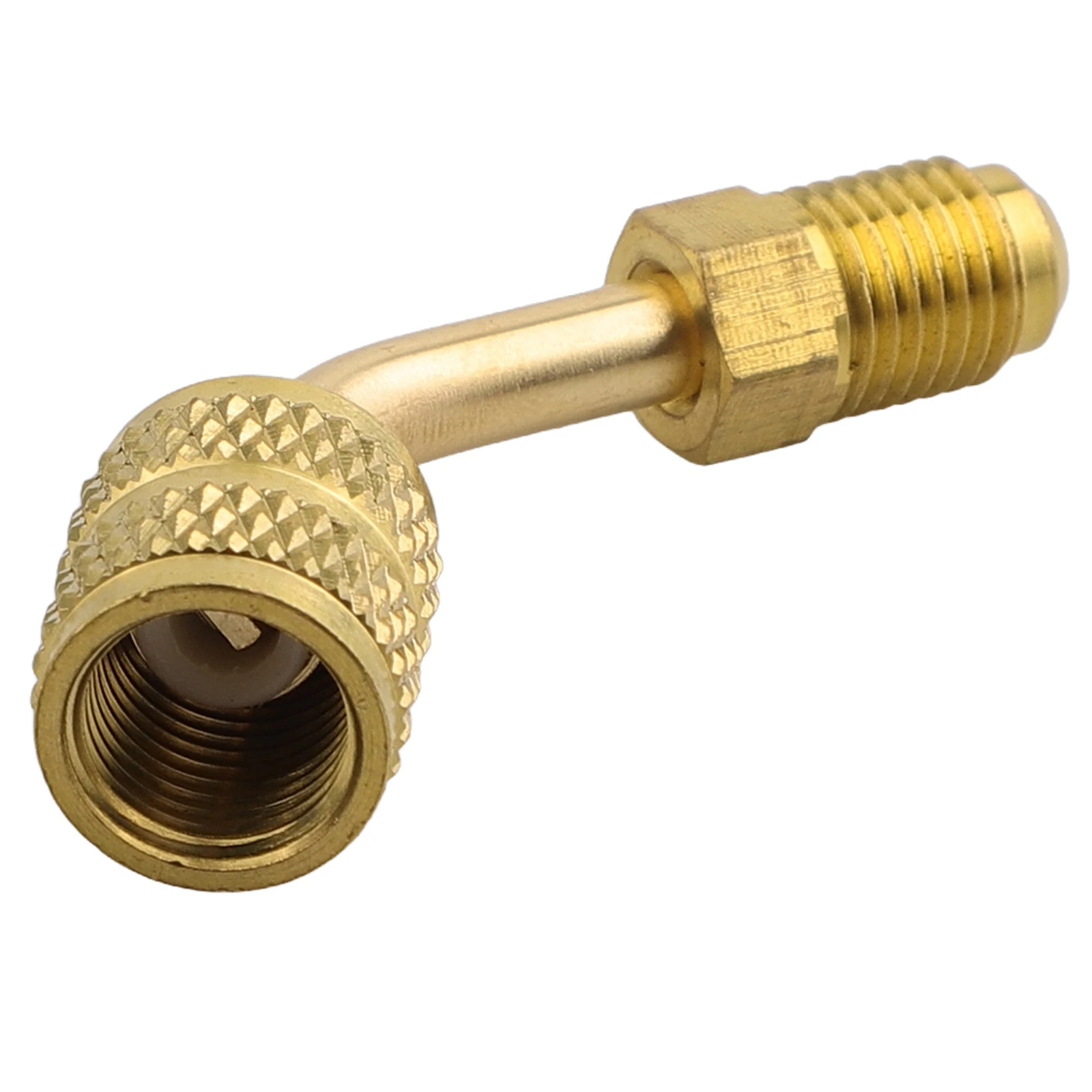 

Mini Split Adapter SAE Male Flare Brass Air Conditioning Maintenance 45° Angle Access Convenient And Secure Knurled Coupler Nuts