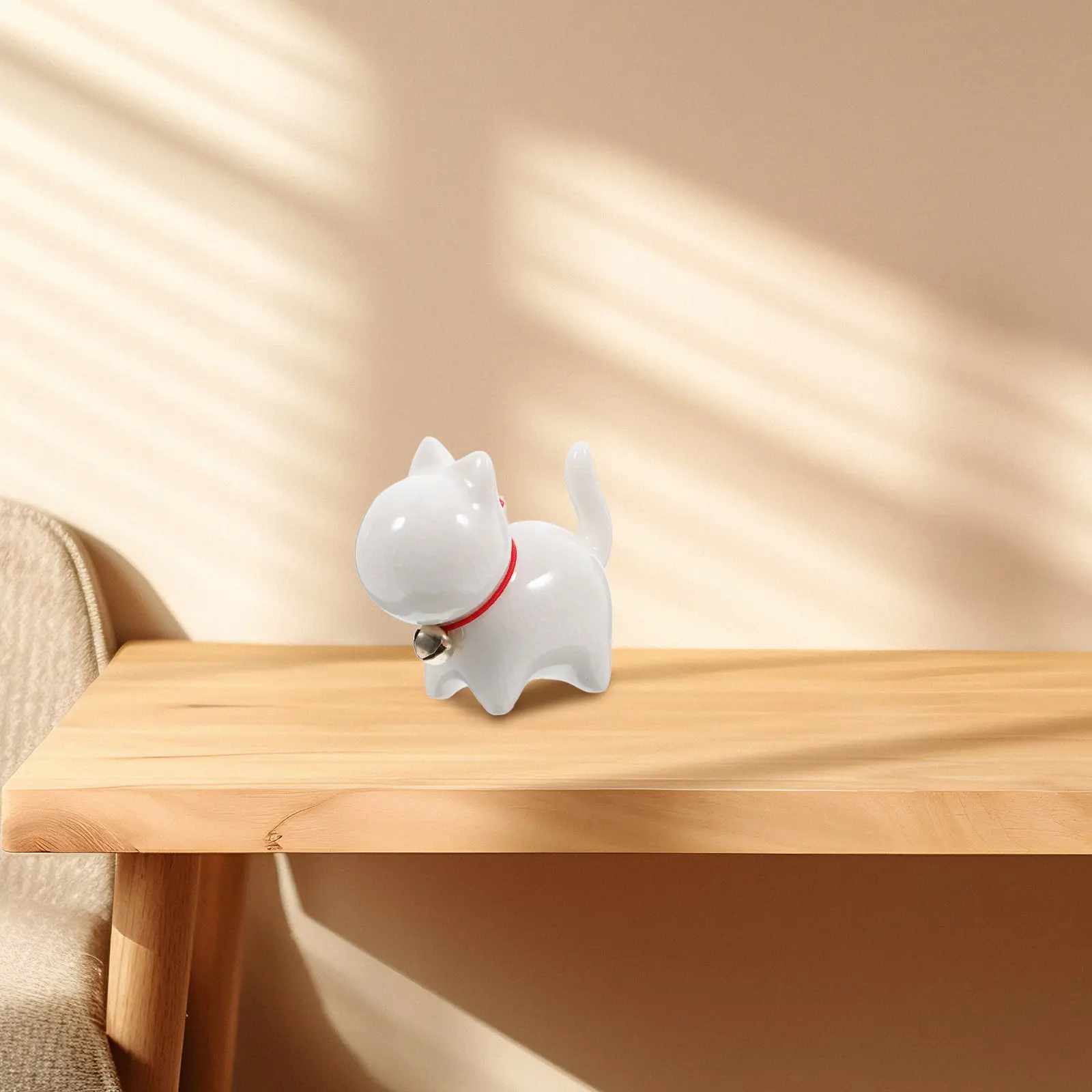 Ceramic Small Cat Mini Desktop Animal Statue Cute Kitten Table Decoration Delicate Office Home Ornament Ceramic Cat Figurine