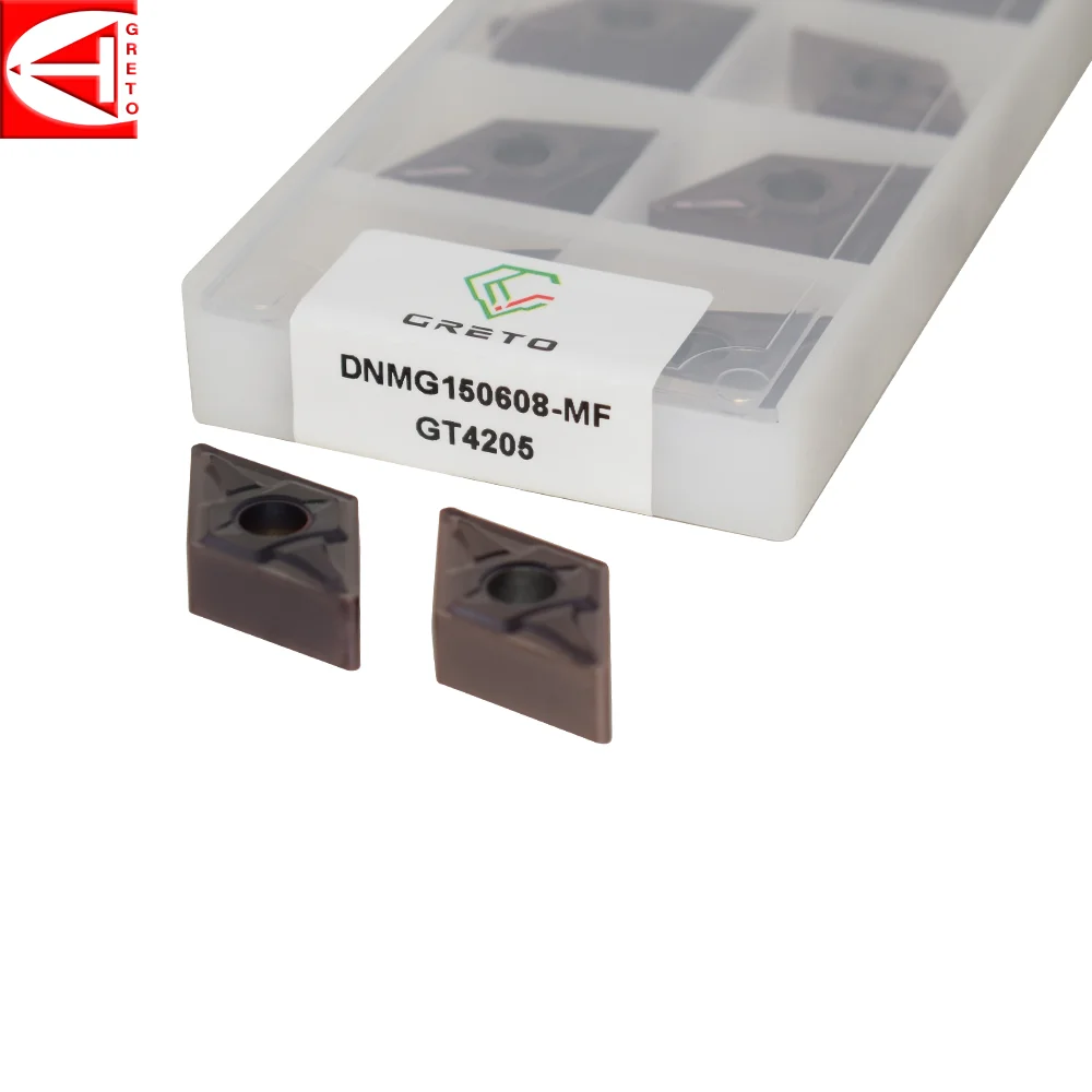 GRETO DNMG150608-MF GT4202 GT4205 Tungsten Carbide Cutting Tool Tablets Turning  Inserts DNMG 150608 MF DNMG150404-MS