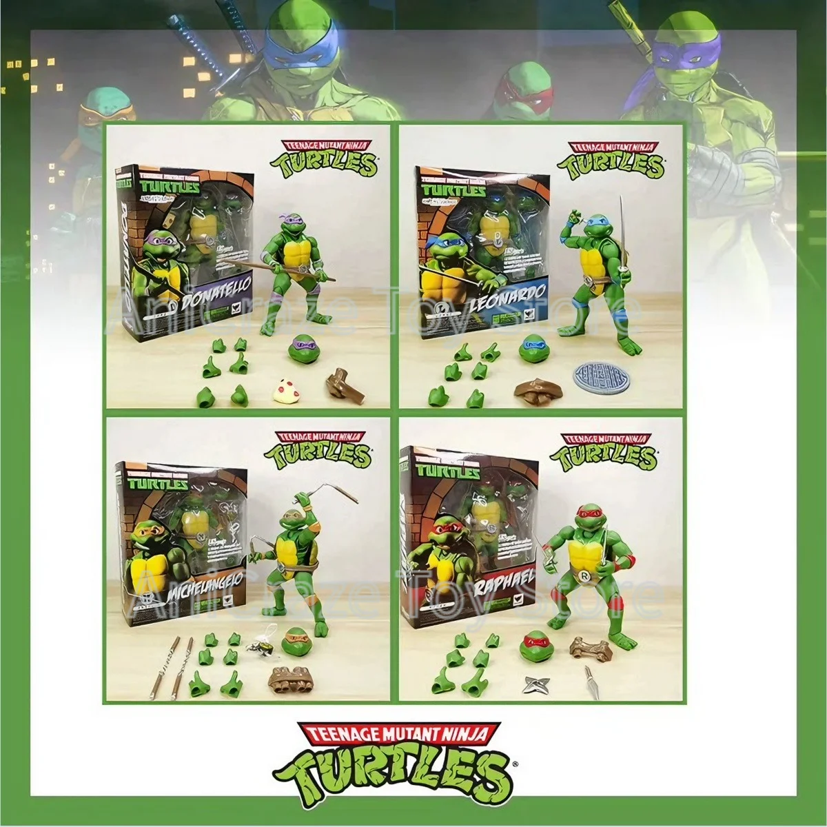 

In‑Stock Anime Tmnt Action Figures Leonardo Donatello Michelangelo Raphael Collectible Desktop Decoration Toys Birthday Gifts