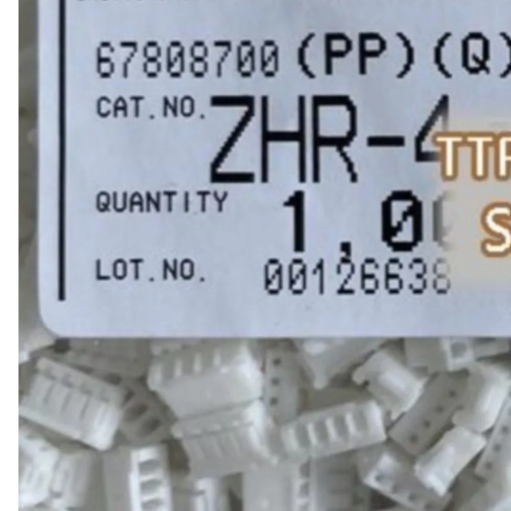 100pcs/lot Connector ZHR-4 4P  Plastic shell ZH  Leg width1.5MM 100% New and Origianl