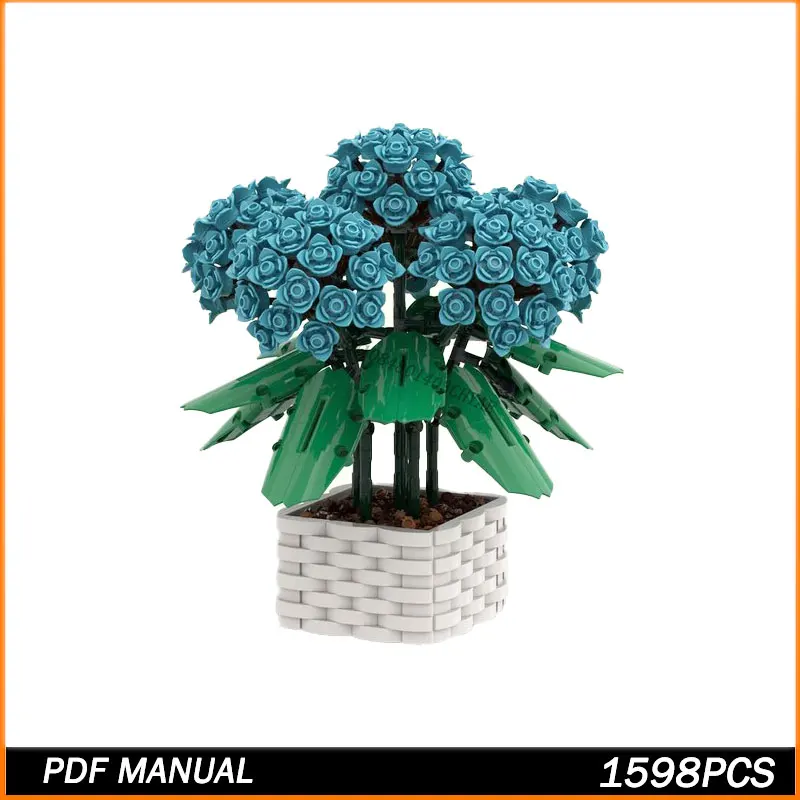 

НОВЫЙ 1598 шт. Huazhi Строительный блок MOC-107703 Гортензия Вечный цветок Сделано в Китае Сборка игрушек Креативный подарок