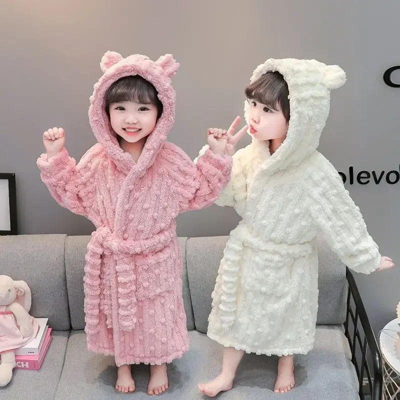 Children's Pajamas, Autumn and Winter Thick Bathrobes, Children's Home Clothes Pajamas