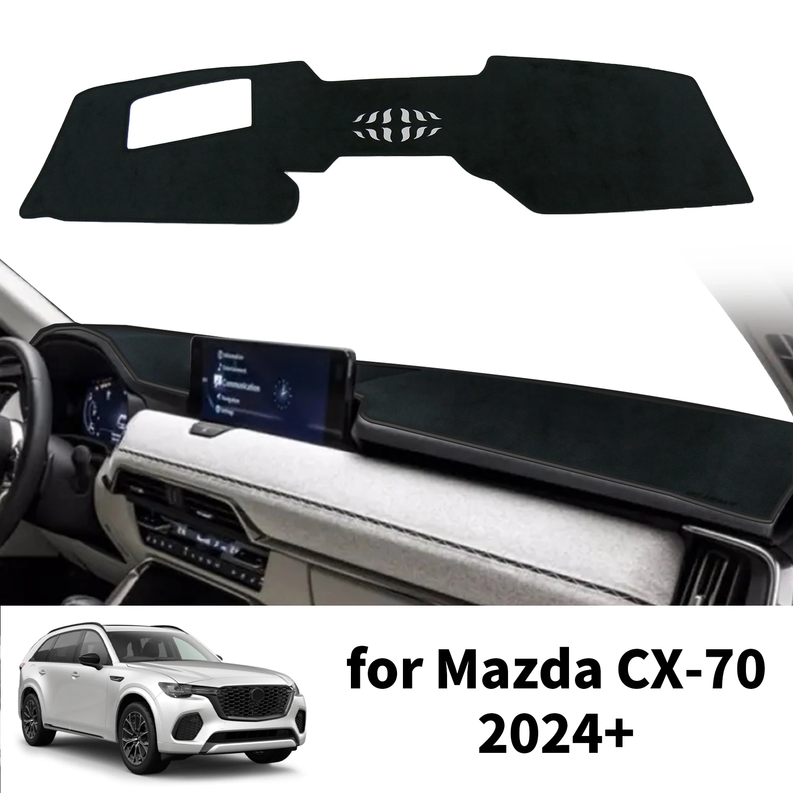 

Dashboard Cover Pad for Mazda CX-70 2024 2025 2026 Dashmat Dash Mat Car Anti-Slip Sunshade Protective Carpet