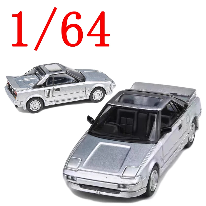 

Para64 Diecast 1/64 Scale Toyota Alloy Model Cars Toyota 1985 MR2 1i W1 Silver Play Vehicles Toys for Boys Gift Original Box