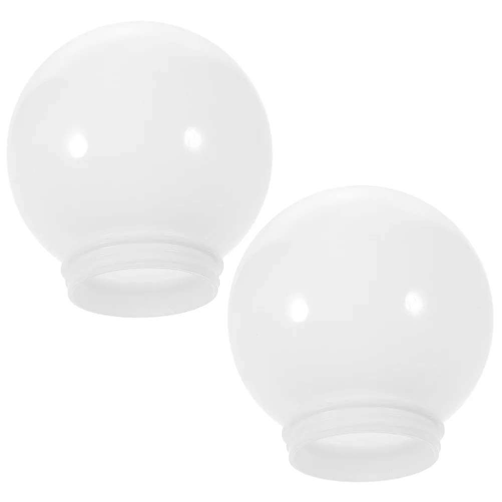 

2 Pcs Ball Lampshade Globe Sconce Light Cover Decorative Acrylic Replacement Post Desk