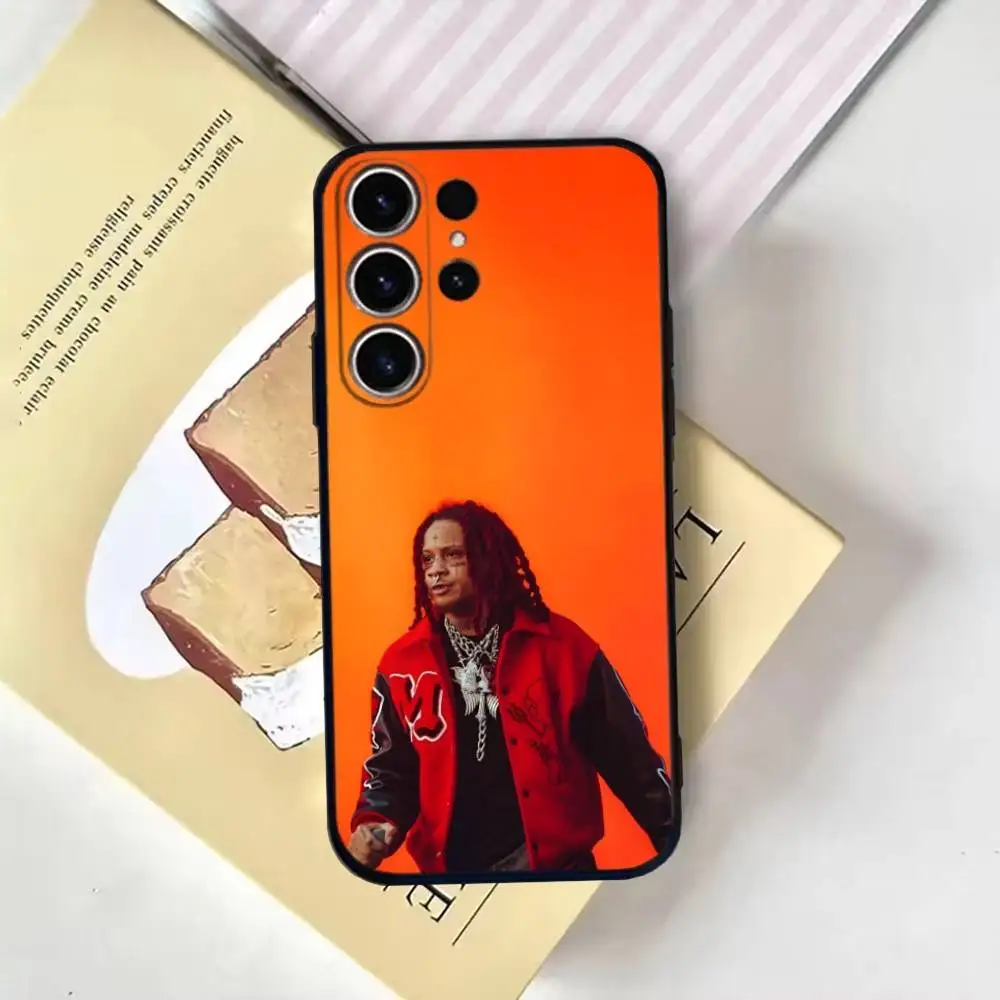 حافظة لهاتف Rapper T-Trippie Redd لهاتف SamsungS25,24,21,22,23,30, Ultra,20, Plus, Fe, Lite, Note,10,9, غطاء أسود ناعم