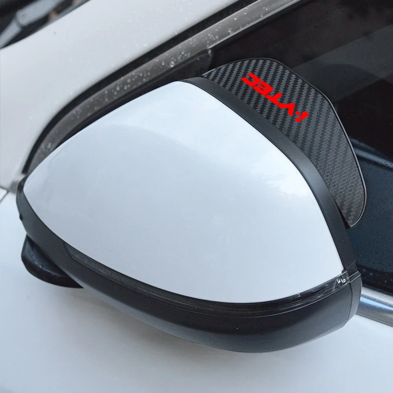 2pcs Car Rearview Mirror Rain Shield Eyebrow Cover Sticker for Honda Acura Ivtec I-vtec Dohc Civic Accord CC GR SR