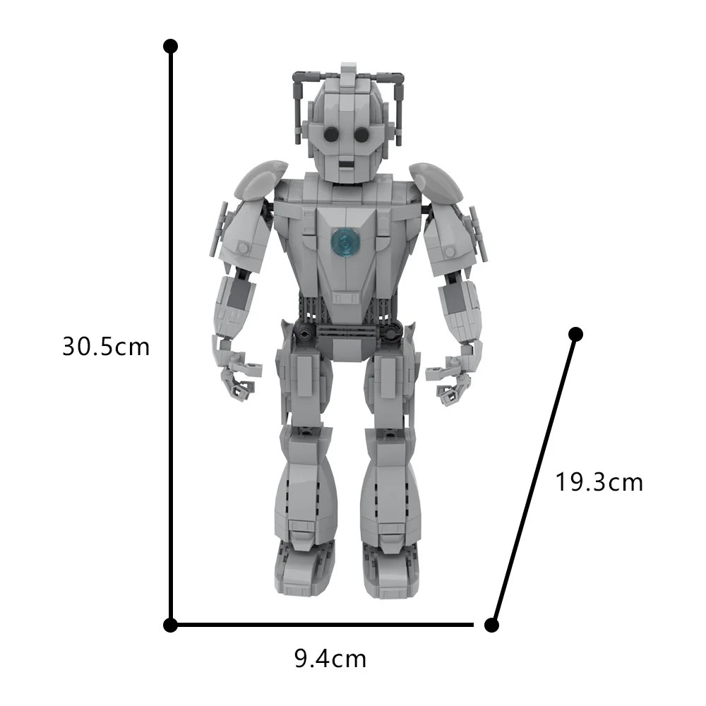 625PCS MOC Robot Cyberman Model Bricks Robotic Cyborgs Mecha Figure Building Blocks Decoration Assembly Toy Kid Gift