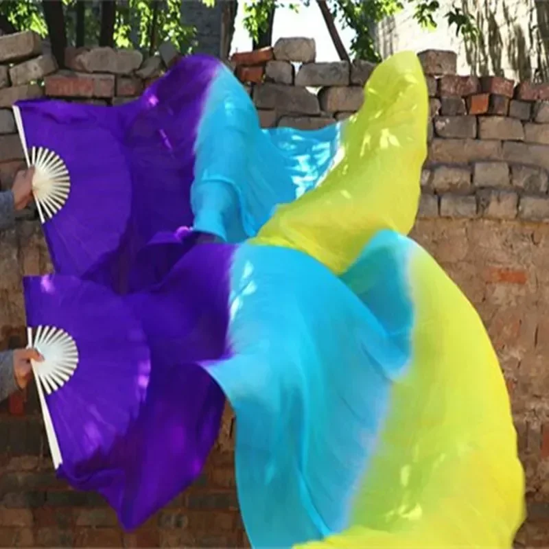 أوشحة خيزران طويلة مصنوعة يدويًا ، وحرير راقص ، وفن عبادة التدرج باللونين الأبيض والأسود ، والرقص الشرقي ، أو ، أو أو أو أو أو أو أو أو