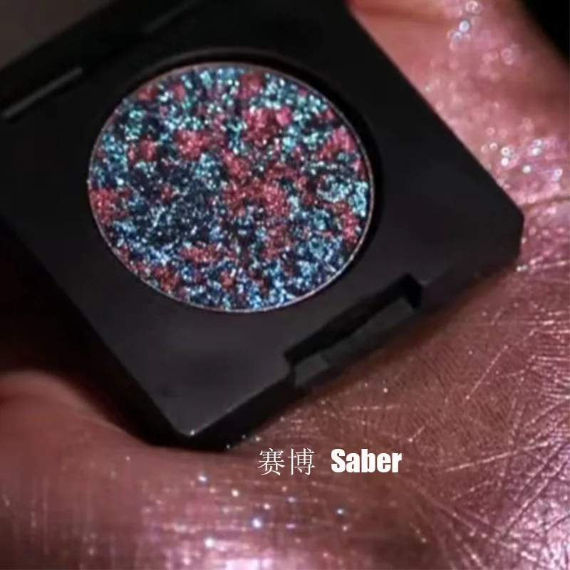 Paleta de sombras em pó multicromático shimmer glitter gótico único sombra de olho flash fino duradouro punk esfumaçado maquiagem para os olhos