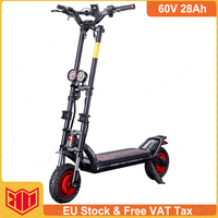 EU Stock Pre-sale Kaabo Wolf Warrior X GT 60V 28.8Ah Battery Double Motor 2200W Top speed 70km/h 10inch Original Kaabo Scooter