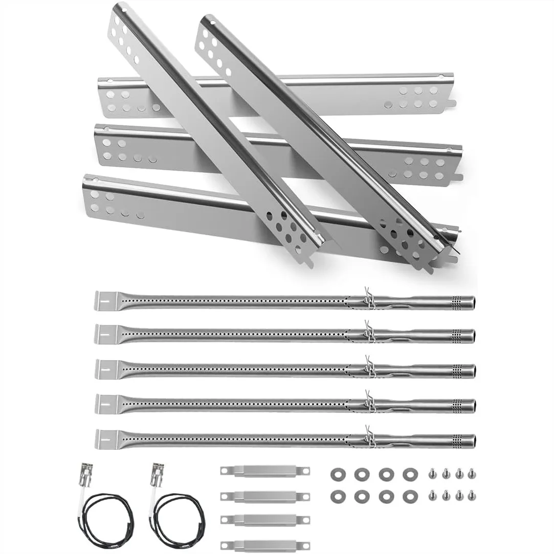 

Gas Grill Replacement Parts for Charbroil Performance 2 4 5 6 Burner, Stainless Steel Burner Tubes Heat Plates and Adjustable