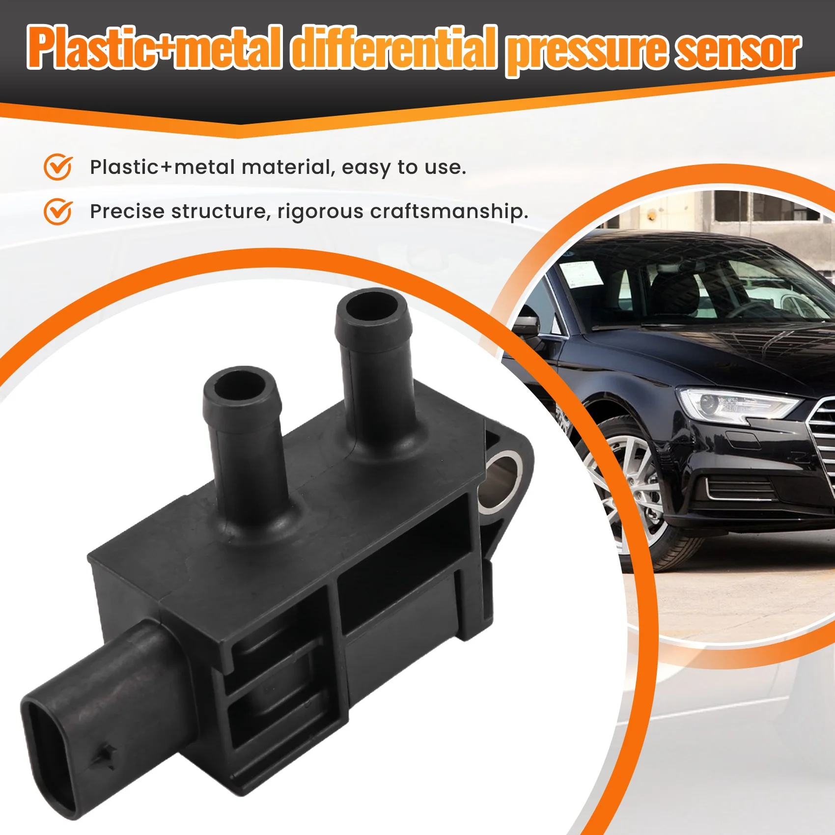 

Strict Differential Pressure Sensor For A3 A4 B9 A6 C8 A7 Q2 Q3 Q5 Skoda OCTAVIA POLO 058906051J 058906051F