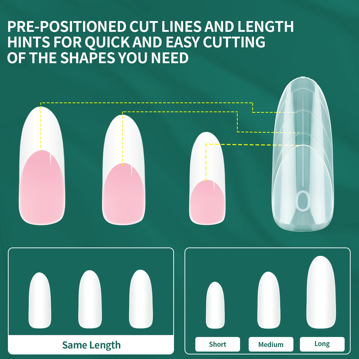 Nailpop 150 قطعة قوالب أظافر مزدوجة الشكل 15 حجم قوالب بناء سريعة فرنسية وردية قابلة لإعادة الاستخدام مسمار علوي بولي تمديد جل تمديد #4