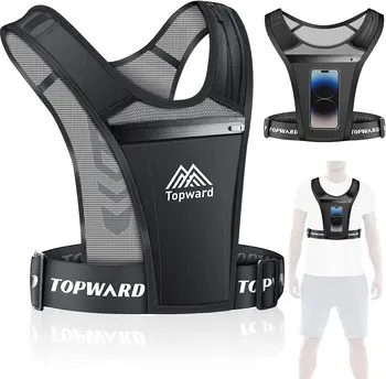 男性と女性のためのランニングベスト,電話,キー,反射,フィットネス,チェスト,換気付き