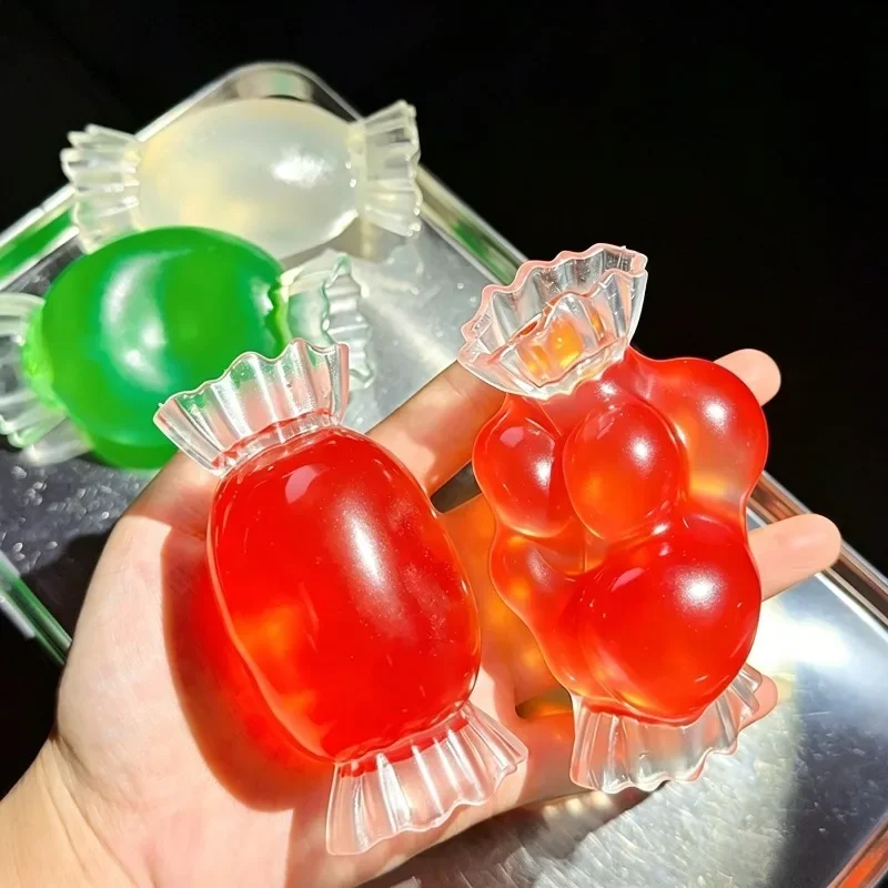 Kawaii Candy Coconut Oil Squishy Toy Moldable Stress Relief Squeeze Toy Soft Handmade Fidget Ball, Anxiety Venting Sensory Toy