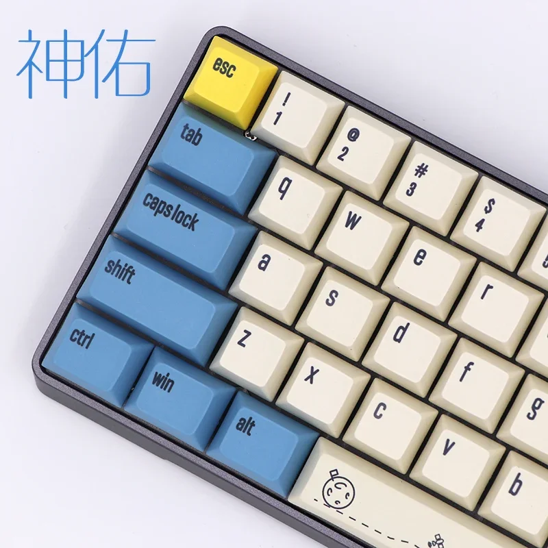 Keycaps PBT Material DSA Highly Sublimated wooting Keycaps Customized Mechanical Keyboard 64 Keys