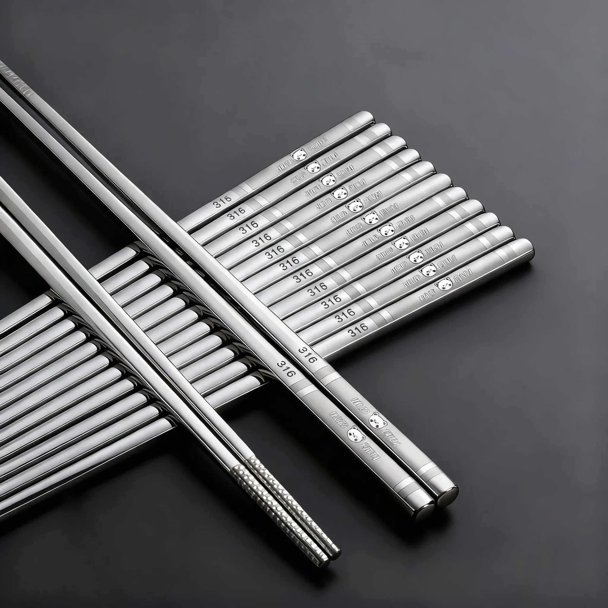 1/5/10 Pairs 304 Stainless Steel Chinese Chopsticks Portable Non-slip Sushi Stick Heat Resistant Tableware ﻿Dishwasher Safe