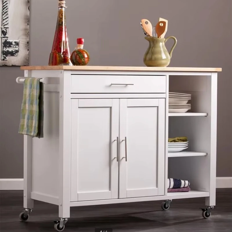 

Kitchen tray cabinet wooden dining car furniture kitchen trolley with drawing