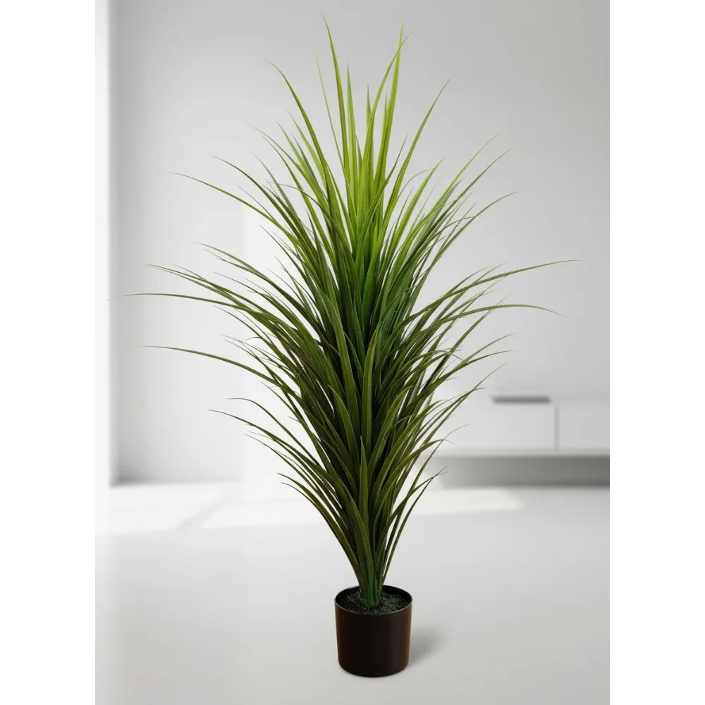 

4ft UV Resistant Artificial Grass Plant with Planter - Indoor Outdoor Decor for Home Office