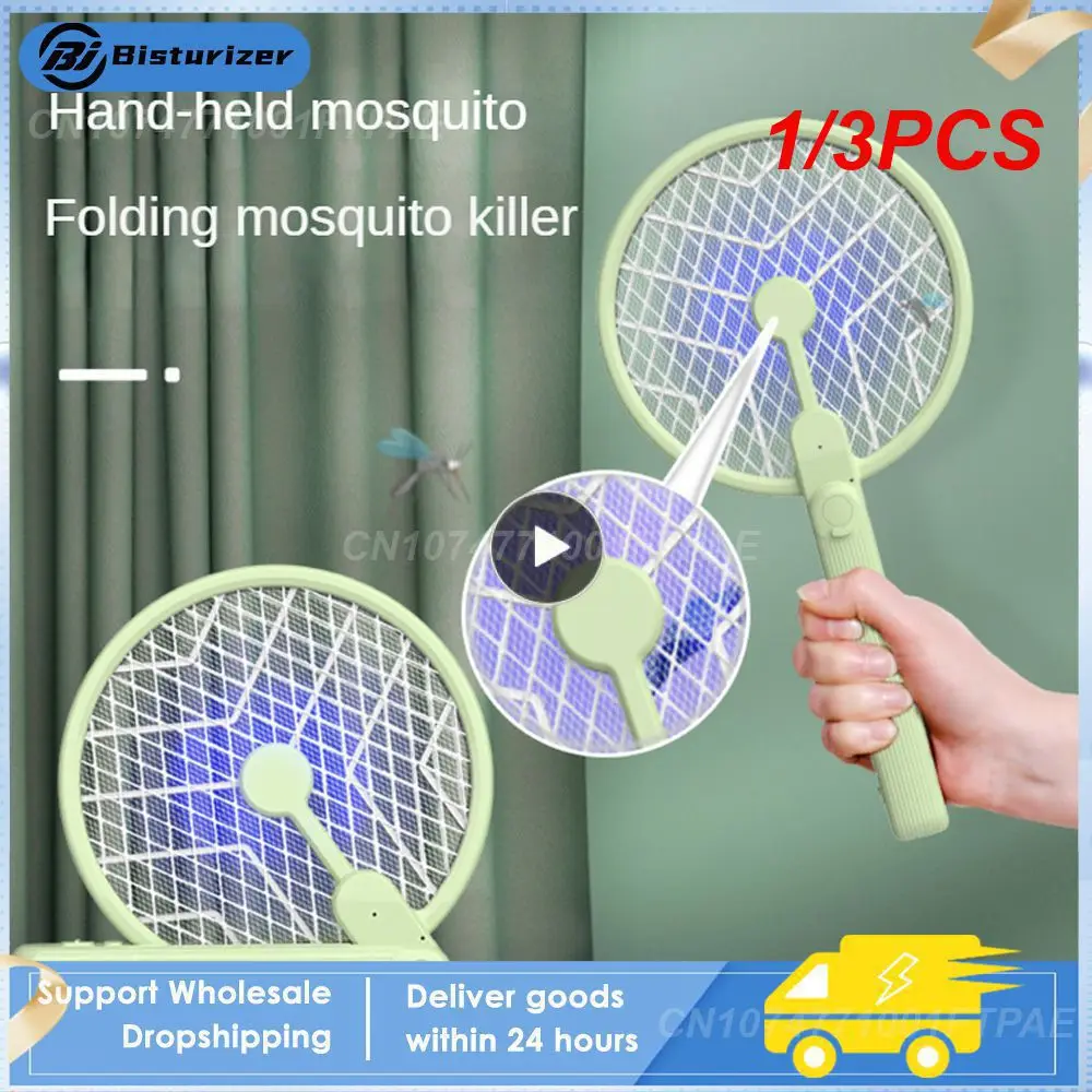 

1/3PCS Fly Zapper Swatter Electric Shocker Usb Charging Summer Fly Swatter Night Baby Sleep Tools