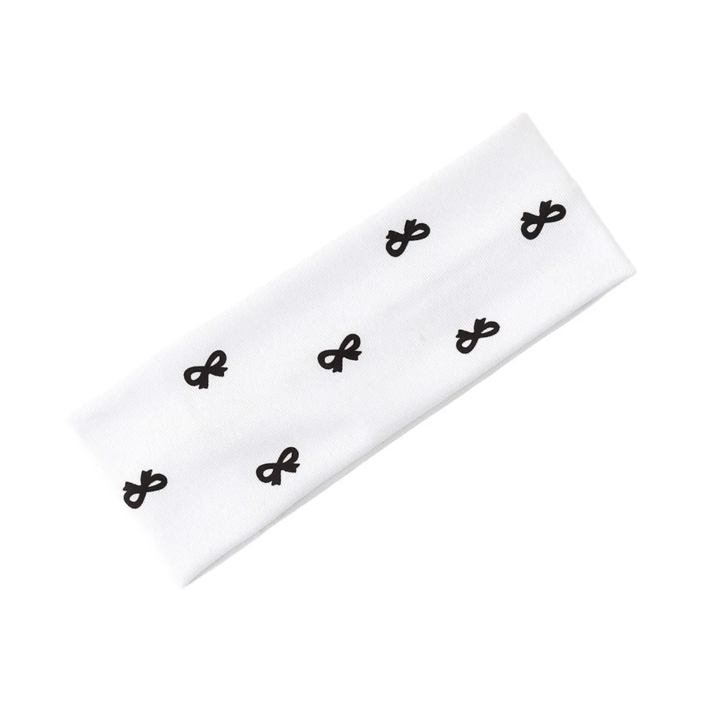 Durable Bow Print Yoga Headband Elastic Sweat-absorbent Makeup Headband Hair Accessories Sport Hairband Sports