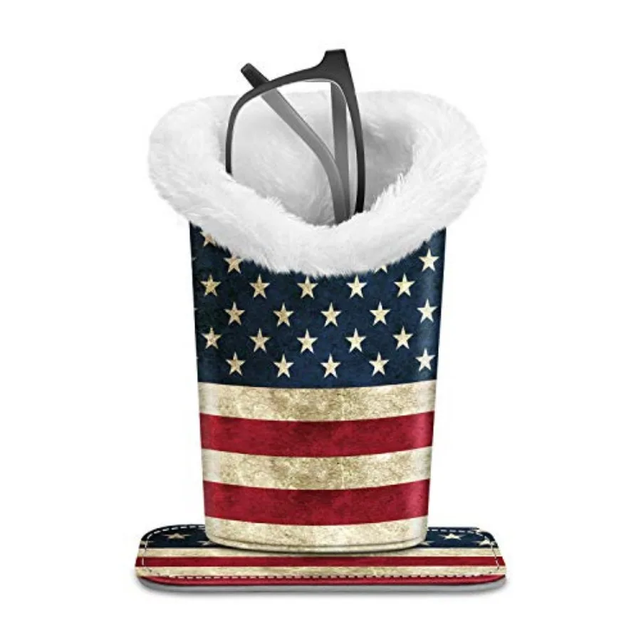 

Plush Lined Eyeglasses Holder Glasses Stand Case Anti-scratch Glasses Storage Organizer for Desk Nightstand Office