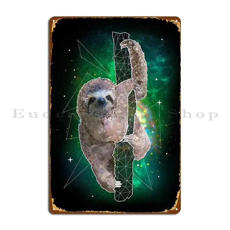 Polygon Kingdom Sloth Metal Plaque Pub Design Cinema Customized Classic Tin Sign Poster