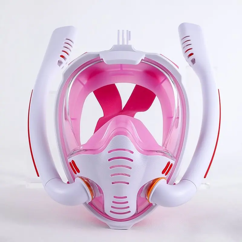 Cross-border Dual-tube Adult & Kids Diving Mask Snorkeling Swimming Full-face Anti-fog Waterproof Goggles