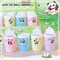 Office supplies school equipment kawaii stationery items School supplies cute panda cup shape pencil sharpener for child