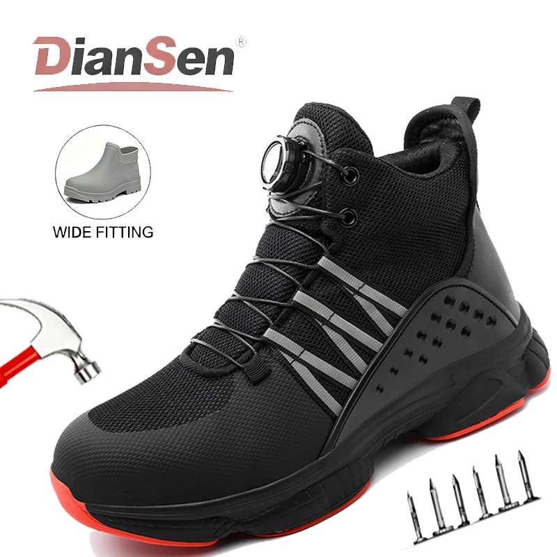 

Men's Safety Boots Steel Toe Shoes Anti-smash Shoes Mens Hiking Boots Indestructible Shoes Slip Resistant Breathable Sneakers