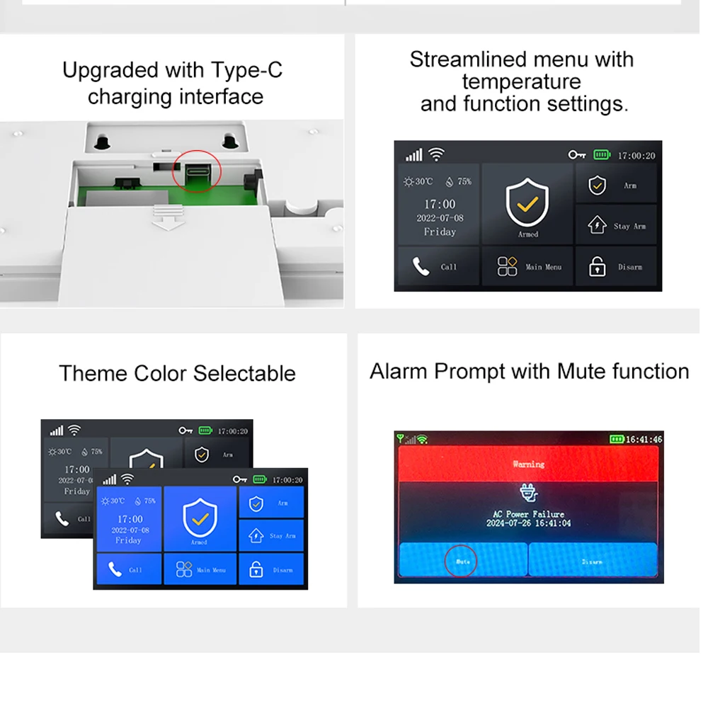 PGST107 4G Tuya สัญญาณกันขโมยบ้านอัจฉริยะ เข้ากันได้กับ WIFI, Alexa และ Google และติดตั้งระบบเตือนความปลอดภัยเซ็นเซอร์ตรวจจับความเคลื่อนไหว