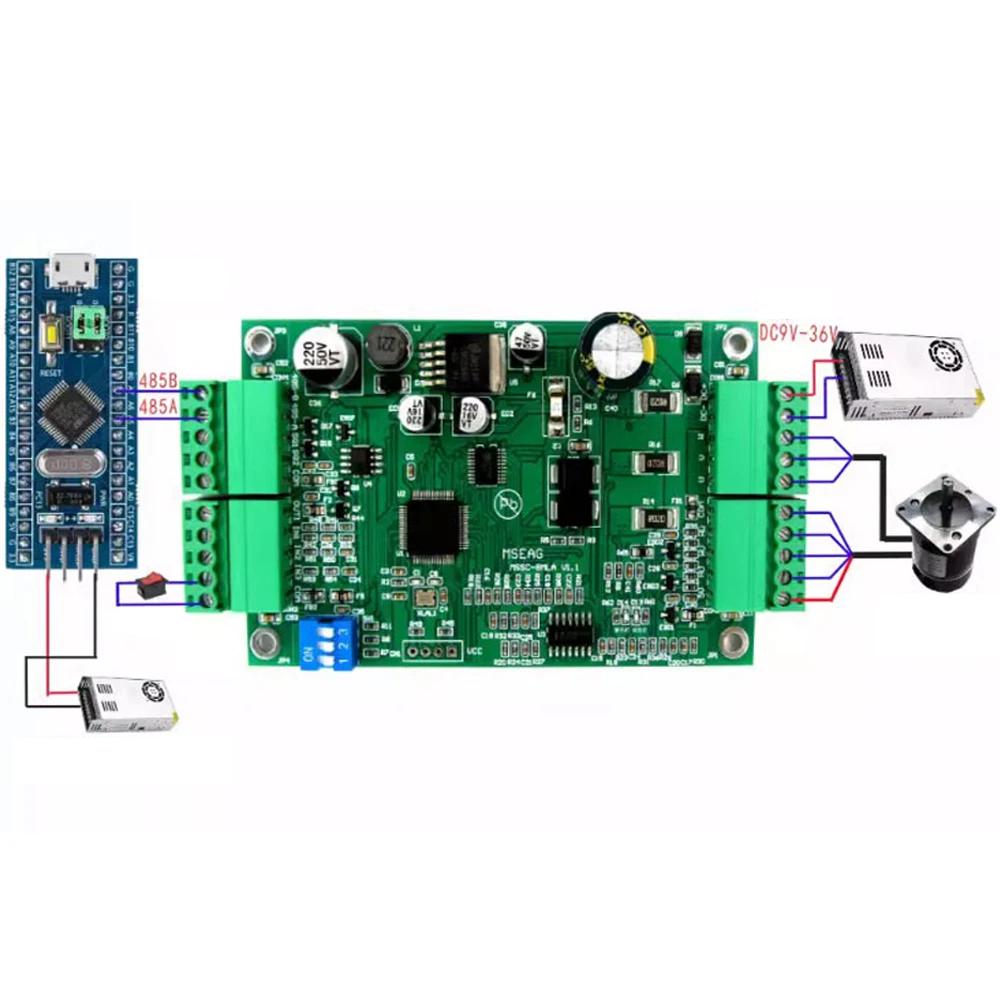 

DC9V-36V 8A Brushless Motor FOC Drive Board Vector Control Board Torque Speed Position Three Closed Loop Control Drive Board