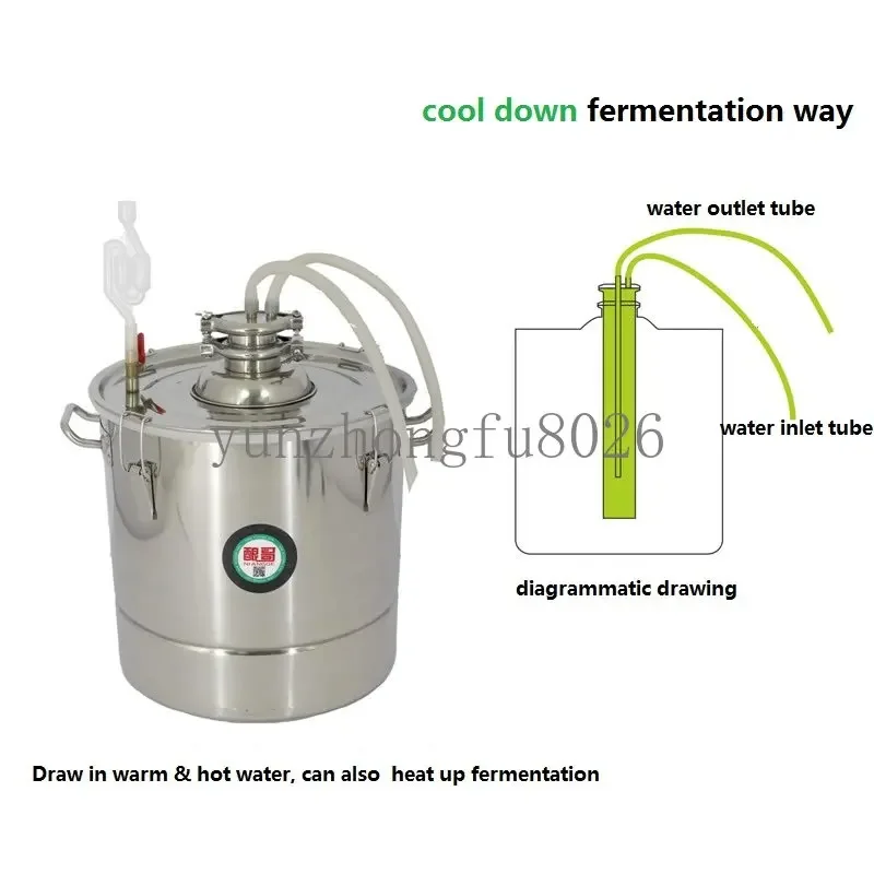 Imagem -04 - Fermentador de Vinho com Barra Termostática 20l 30l 50l 70l Barril Fermentadores de Aço Inoxidável Fermentação Alta Qualidade