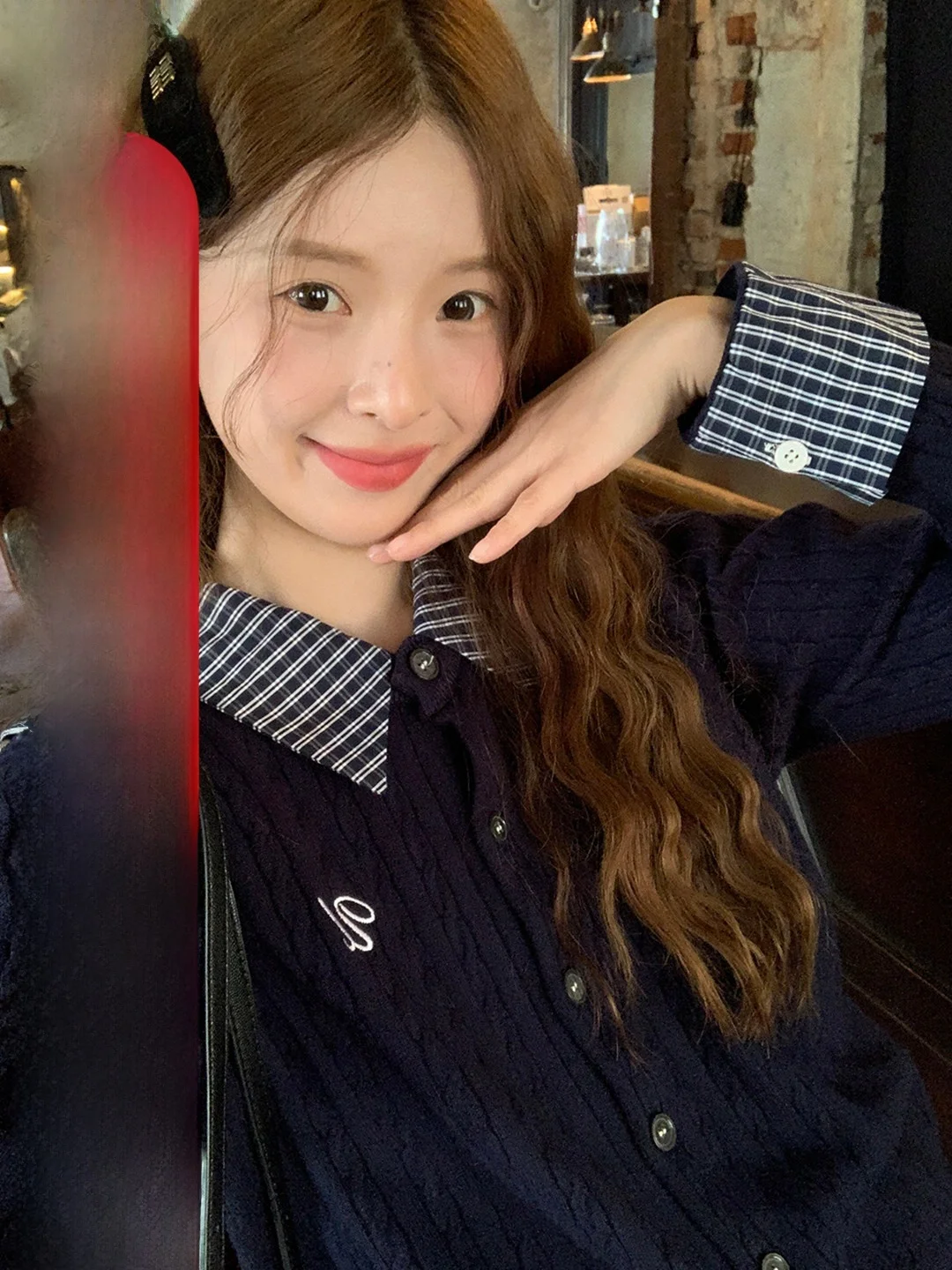 

Женский модный кардиган Land Xiao Tu Tang: новая зимняя коллекция, ретро-дизайн, универсальный, стройнящий, с вышивкой, вязаный, верхняя одежда