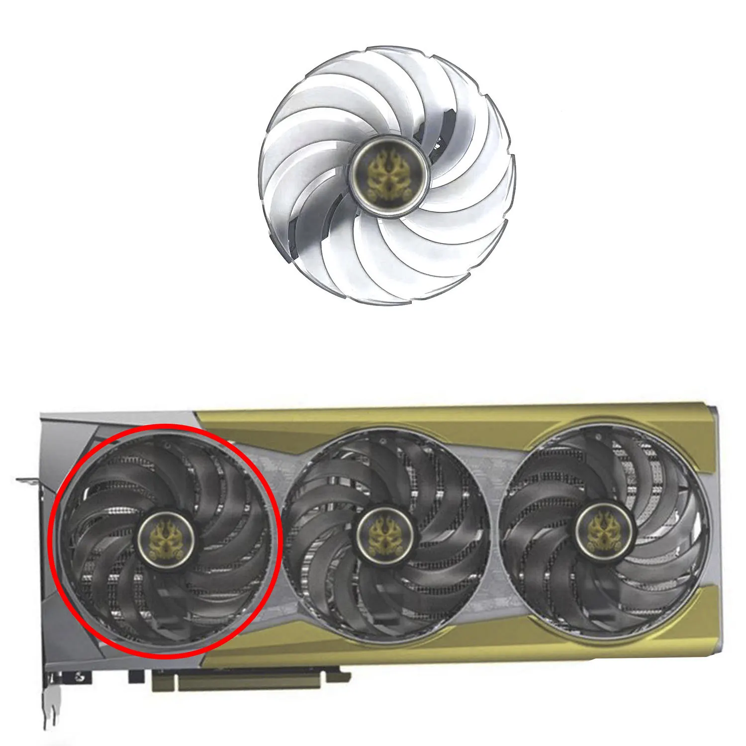 Ventilador GPU para tarjeta gráfica Sapphire Toxic Radeon AMD RX 6900 XT, 95MM, 6 pines, FDC10U12D9-C, DC 12V, 0.45A, RX 6900 XT, GDDR6