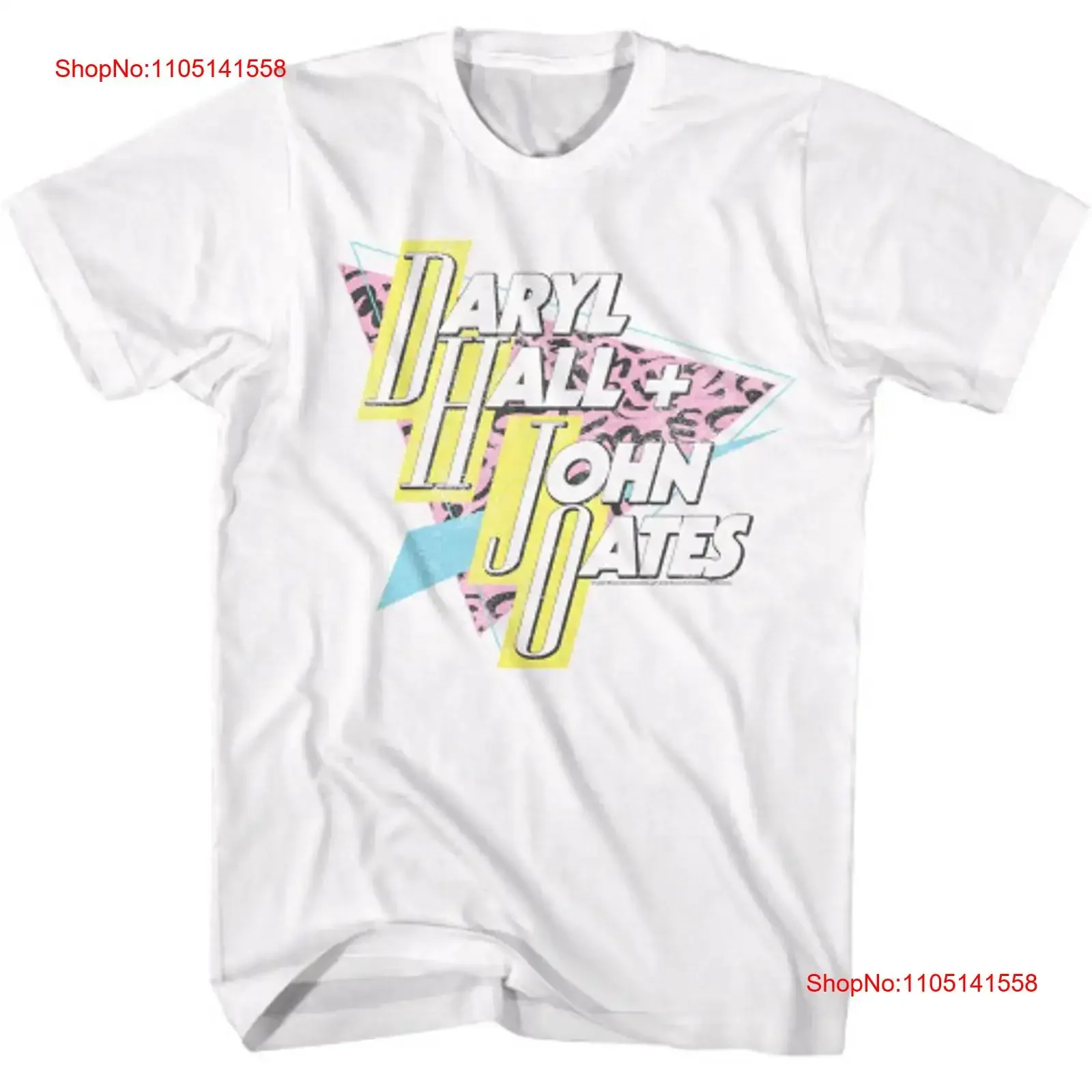 Hall and Oates 80's Triangle White T Shirt vintage Washed Slightly Comfortable Stretched designer clothes Unisex