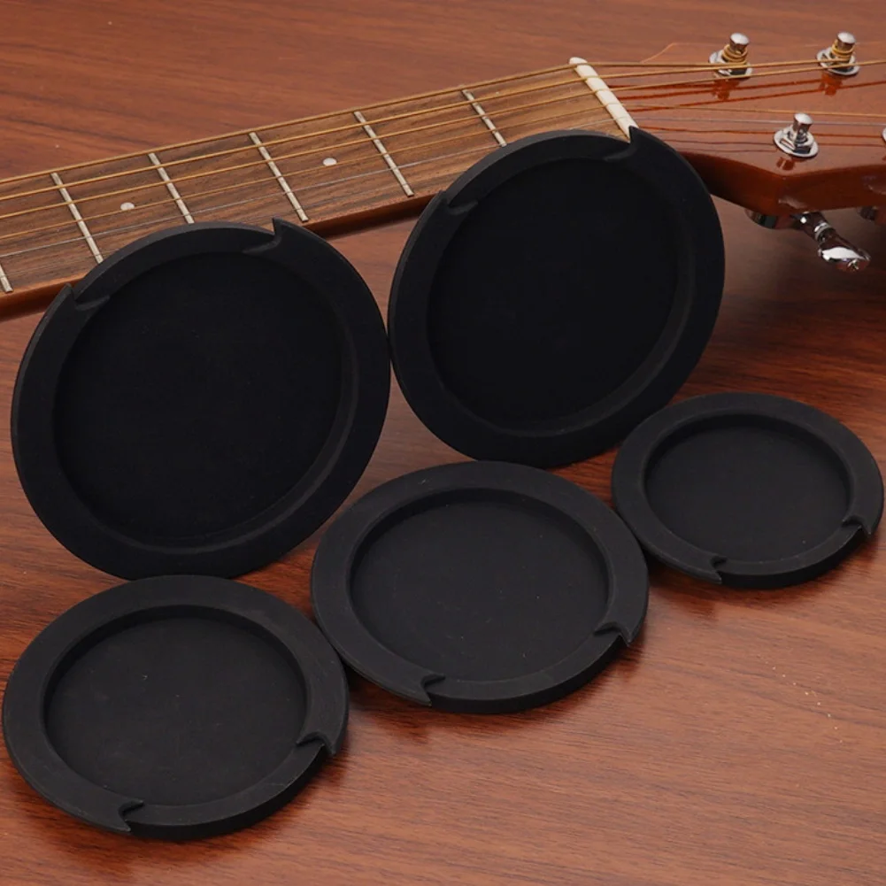 Silicone Acoustic Guitar Sound Hole Cover Noise Reduction Buffer Block Stop-plug Muscial Instruments Guitar Accessories