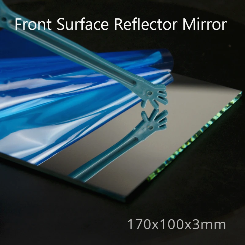 

170x100x3mm Optical Front Surface Reflector Mirror DIY Projector Accessories Lens High Reflectivity First Surface Mirror 1pc