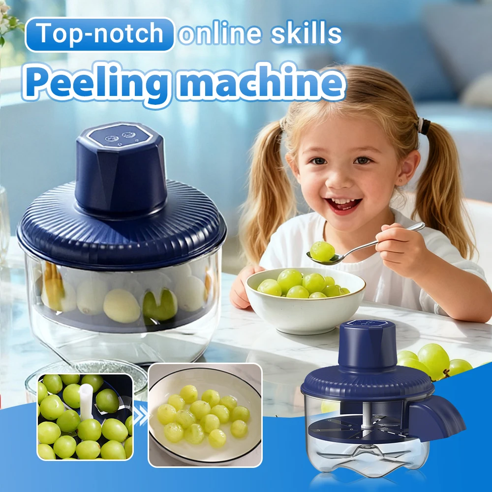 

Automatic Electric Grape Peeler Machine - Hands-Free Skin Remover for Berries Fruits, Fruit Prep Tool, Effortless Peeling