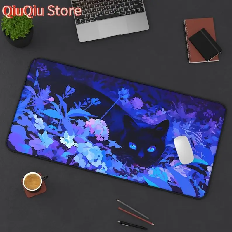 

Anime Cat Samurai Mousepad | Unique Background Design | SmoothSurface | Desk Decor | Gaming Mouse Pad | Gift for Anime Fans | St
