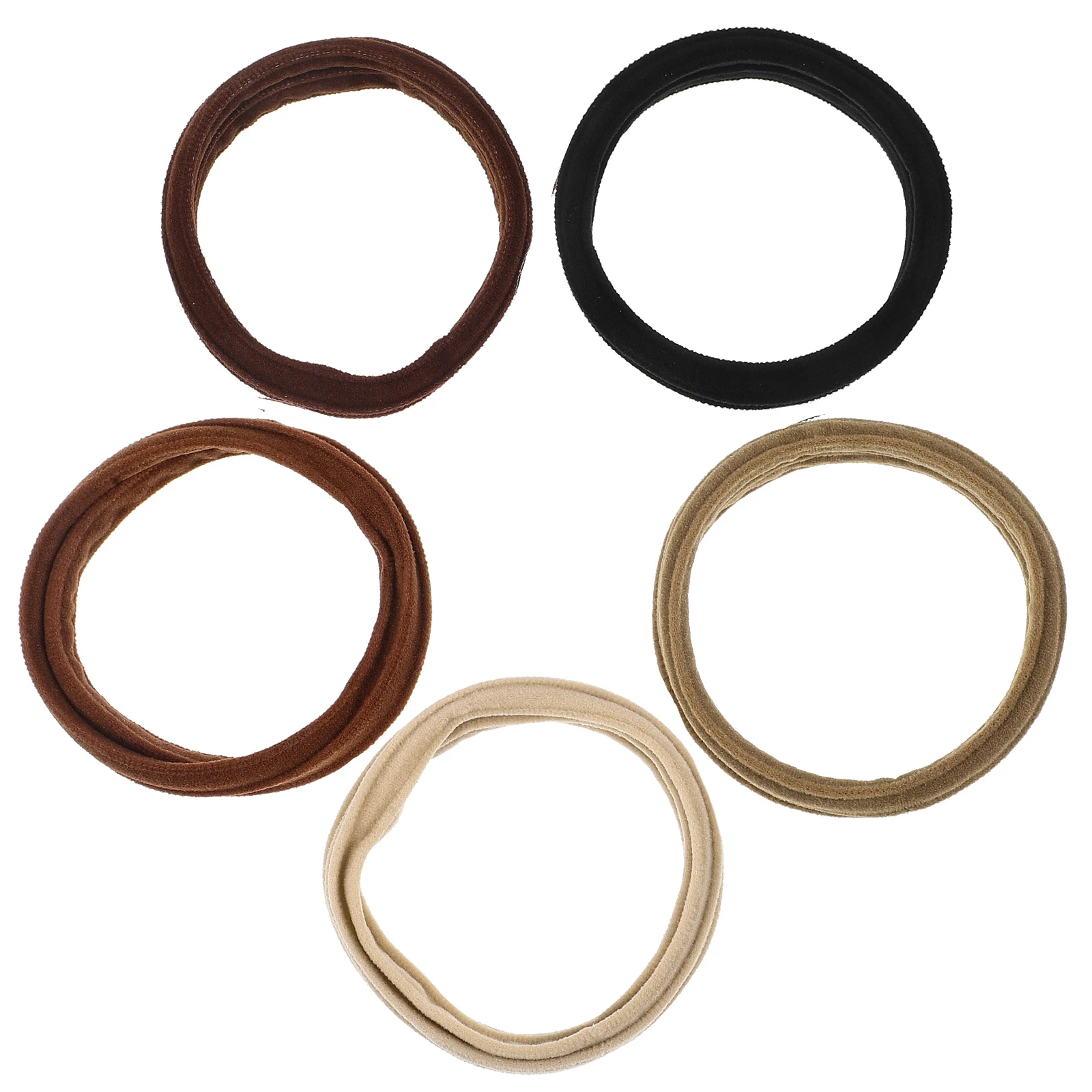 

5pcs Scrunchie Ties Elastic Bands Women Men Snagless Ribbon Accessories Ponytail Holders Rings for Thin Hair for Women